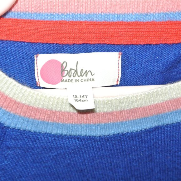 Boden Girls Love Rainbow Sweater Wool Cashmere 13 - Picture 4 of 5
